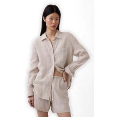 GAP 882924-10 Lněná oversize košile Béžová