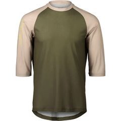 POC MTB Pure 3/4 Jersey Epidote Green/Light Sandstone Beige