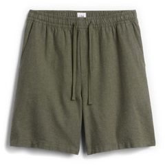 GAP 873624-00 Kraťasy z lněné směsi Zelená