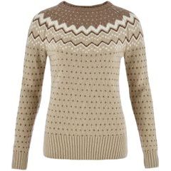 FJÄLLRÄVEN Övik Knit Sweater W Fossil-Suede Brown
