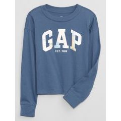 GAP 788206-03 Dětské tričko s metalickým logem Modrá
