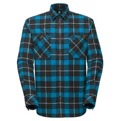 MAMMUT Alvra Longsleeve Shirt Men black-glacier blue