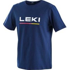LEKI Logo T-Shirt LEKI, true navy blue-white