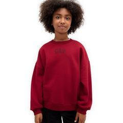 GAP 847142-00 Dětská oversize mikina Logo VintageSoft Červená