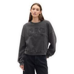 GAP 799280-02 Mikina s logem French Terry Černá