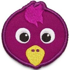 AFFENZAHN Velcro badge Bird - purple