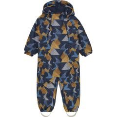 COLOR KIDS Coverall W. 2 ZIP- AOP-Orange Pop