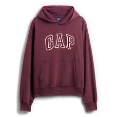 GAP 853429-00 Oversize mikina Logo Heavyweight Unisex Červená