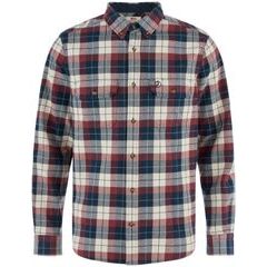FJÄLLRÄVEN Singi Heavy Flannel Shirt M Dark Navy-Maroon