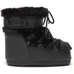 MOON BOOT ICON LOW FAUX FUR BLACK