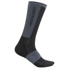 ICEBREAKER W Mer Run+ Ultralight Crew BLACK/GRAPHITE