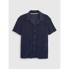 GAP 856626-00 Dětská košile s rozhalenkou Tmavě modrá