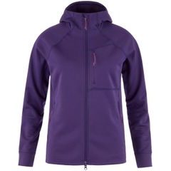 FJÄLLRÄVEN Abisko Grid Fleece Hoodie W Dark Violet