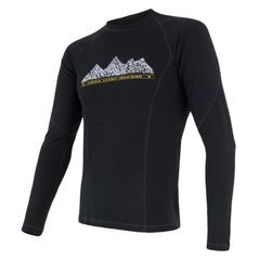 SENSOR MERINO DF ADVENTURE pánské triko dl. rukáv černá