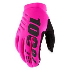 100% BRISKER Women's Gloves Neon Pink/Black