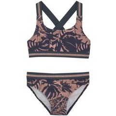 COLOR KIDS Bikini W. Contrast Straps, AOP-5077-Coral Blush