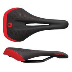 SDG ALLURE V2 Lux-Alloy Saddle Black Microfiber | Red Accents