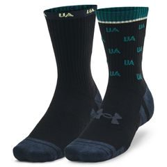 UNDER ARMOUR Perf Cotton Nov 2pk Mid, Black / Black / Castlerock