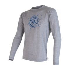 SENSOR MERINO ACTIVE PT COMPASS pánské triko dl.rukáv šedá