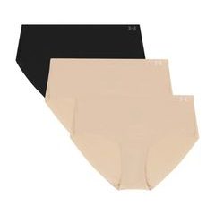 UNDER ARMOUR Ua Pure Stretch No Show Hipster-Solid - 3pk HUE 500 W/BLACK