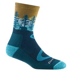 DARN TOUGH NORTHWOODS MICRO CREW MIDWEIGHT WITH CUSHION, dark teal