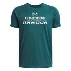 UNDER ARMOUR Tech Split Wordmark SS-GRN