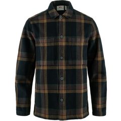 FJÄLLRÄVEN Singi Flannel Overshirt M Dark Navy-Wood Brown