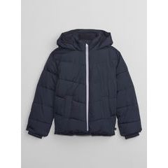 GAP 724479-01 Dětská prošívaná bunda s kapucí Tmavě modrá