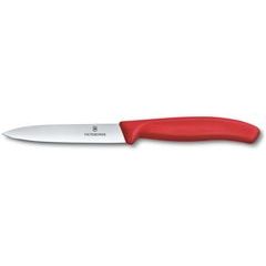 VICTORINOX Swiss Classic, paring knife, 10cm, straight, pointed tip, red