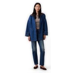 GAP 887173-00 Oversize džínový kabát Tmavě modrá