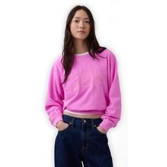 GAP 888007-05 Oversize mikina s logem Růžová