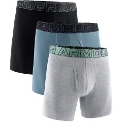 UNDER ARMOUR M UA Perf Cotton 6in - 3pk GRE/BLU/BLK