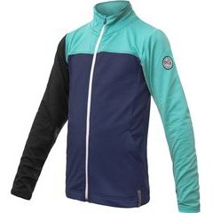 SENSOR COOLMAX THERMO dětská mikina celozip deep blue/sea green/černá