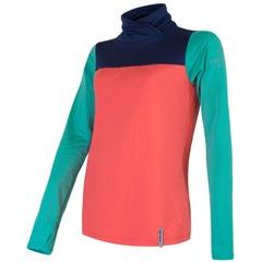 SENSOR COOLMAX THERMO dámská mikina korál/sea green/deep blue