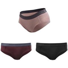 SENSOR MERINO AIR 3-PACK dámské kalhotky černá/dusty pink/port red
