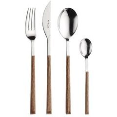 PINTI INOX Set of 24 pieces Sushi Queen Teak Cutlery