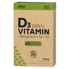VITAR EKO Vitamin D3 1000 IU, 60 tablet