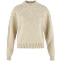 FJÄLLRÄVEN Övik Solid Jacquard Knit W Light Beige