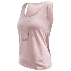 SENSOR MERINO AIR SAY YES dámské triko bez rukávu dusty pink
