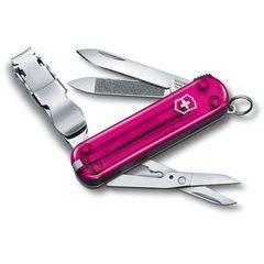 VICTORINOX Nail Clip 580, 65 mm, pink transparent