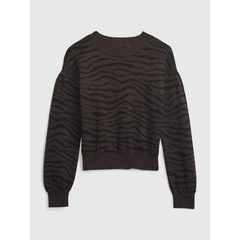 GAP 453355-01 Dětský bavlněný svetr zebra Hnědá