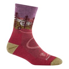DARN TOUGH NORTHWOODS MICRO CREW MIDWEIGHT WITH CUSHION, cranberry