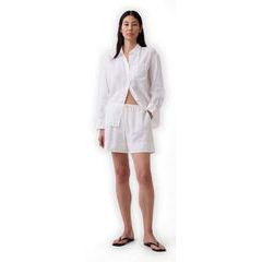 GAP 866111-09 Kraťasy z lněné směsi Bílá