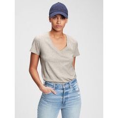 GAP 740140-01 Tričko 100% organic cotton vintage Šedá