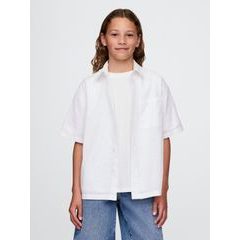 GAP 707785-02 Dětská lněná košile Bílá