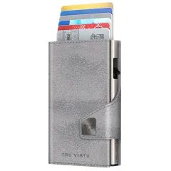 TRU VIRTU Wallet Click & Slide - recyklovaný PET v provedení plsť Grey / Black