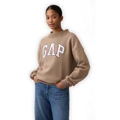 GAP 899028-02 Oversize mikina s logem Hnědá