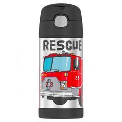 THERMOS Dětská termoska s brčkem 355 ml hasiči