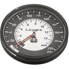 LEZYNE 220 PSI GAUGE 3.5" BLACK/SILVER