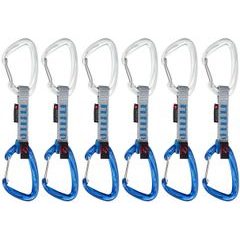 MAMMUT Crag Wire 10 cm Indicator 6-Pack Quickdraws, Silver-Ultramarine
